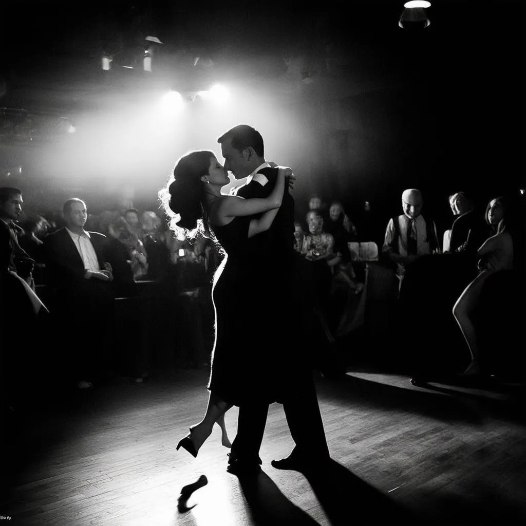 Couple dancing the tango